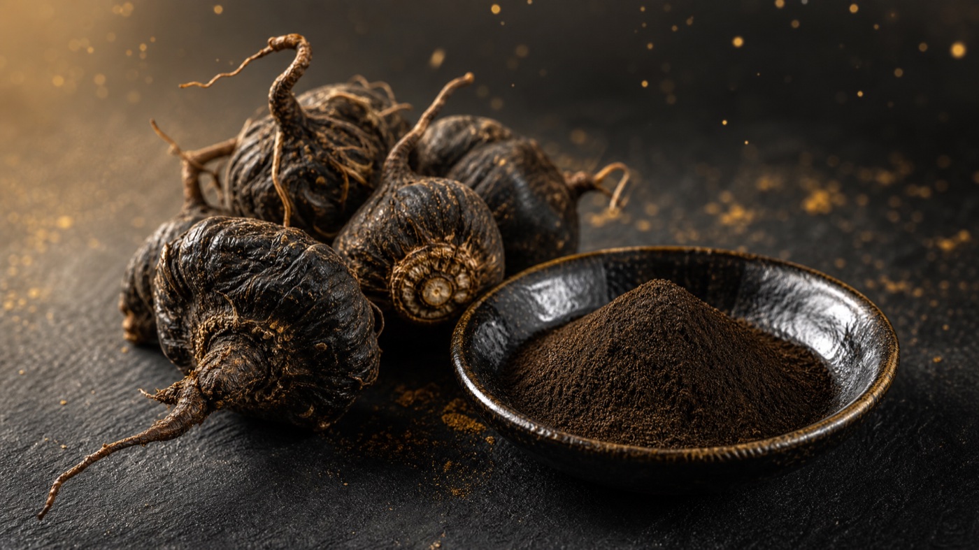 Ekstrak Padat Kuro-Maca — akar maca hitam & serbuk ekstrak